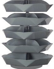 Durham 1506-95, 44" Diameter Rotabin w/ 6 Shelves, 5 Compartments Per Shelf