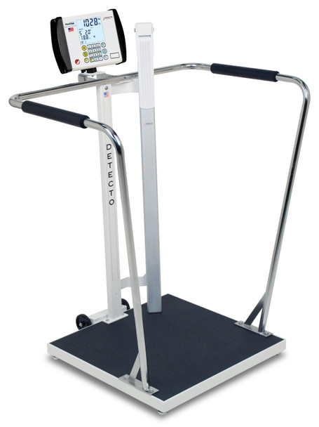 Cardinal Scales 6857DHR-C-AC Bariatric Scale, Digital, 1000lb x .2lb /450kg x .1kg, 24" x 24" Platform, DHR, BT/WiFi, AC Adapter