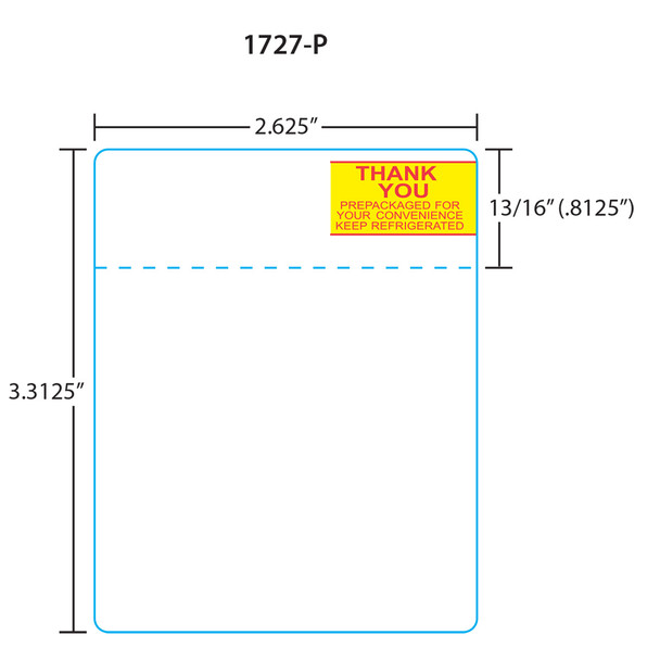 Toledo Printer Labels 1727-P for 325/8460/UCST et 3.3, Red/Yellow, 30 Rolls, 375 Labels per Roll