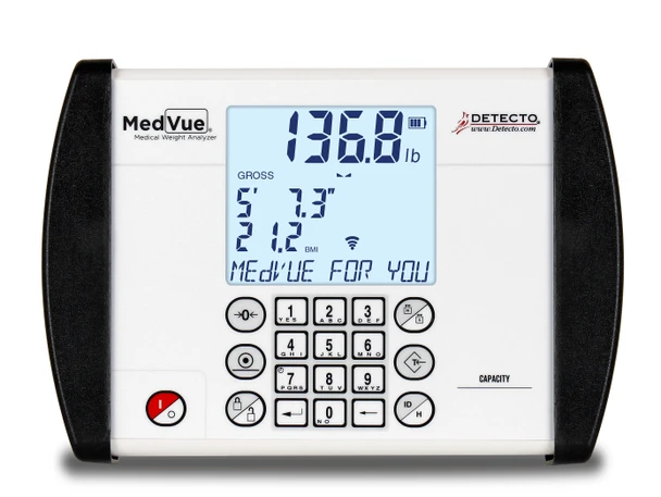 Detecto MedVue MV1 Medical Weight Analyzer Indicator for Height Weight BMI, NTEP
