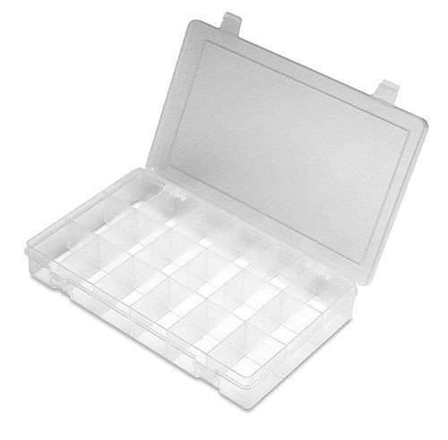 Durham SP18-CLEAR, Pack of 10 Small Plastic 18 Compartment Box