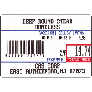 CAS, LST-8010, 58 x 40 mm UPC Labels for LP-1000, CL-5000/5500/7200, GoDex