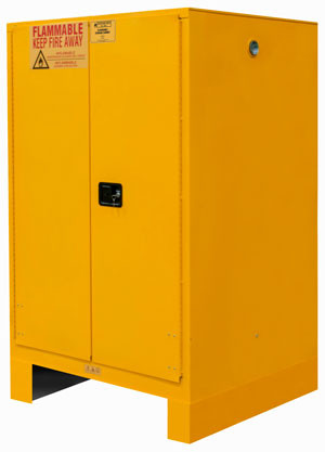 Durham 1060ML-50 FM Approved Flammable Safety Cabinet with Legs and Manual Doors 60 Gallon / 227 Liter Capacity