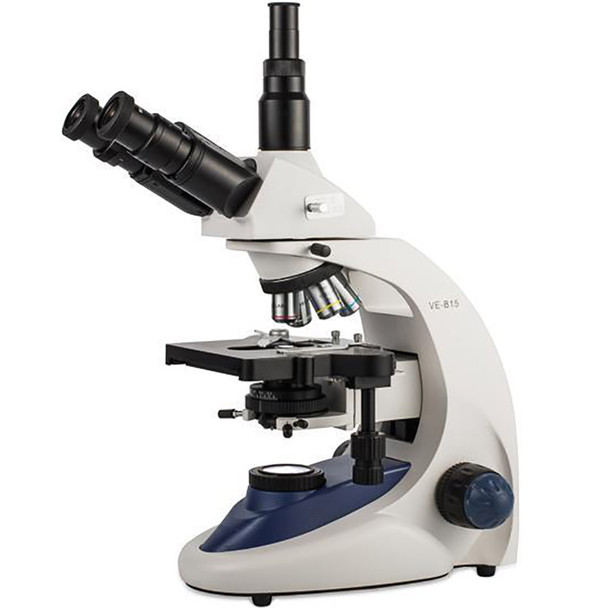 Velab VE-B15 Biological Trinocular Microscope w/ Plan-Achromatic Optics and Infinity Correction