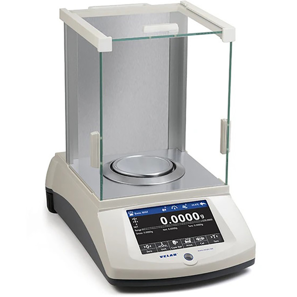 Velab VE-204TS Analytical Balance 220 g x 0.0001 g Internal Calibration, Touchscreen, RS232 USB