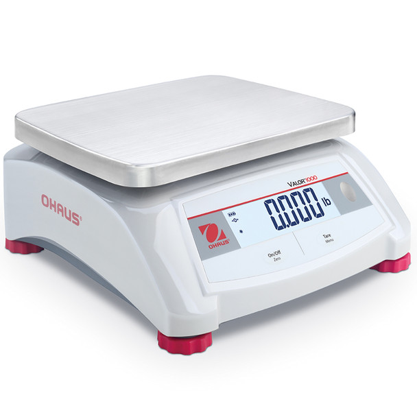 Ohaus Valor V12P6 Compact Bench Scale 15 lb x 0.002 lb, LCD, Stainless Steel Pan, NSF, Used - Very Good