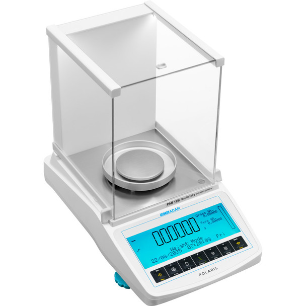 Adam Equipment PAB 125i Polaris Semi-Micro Analytical Balances, 80g / 120g x 0.00001g / 0.0001g