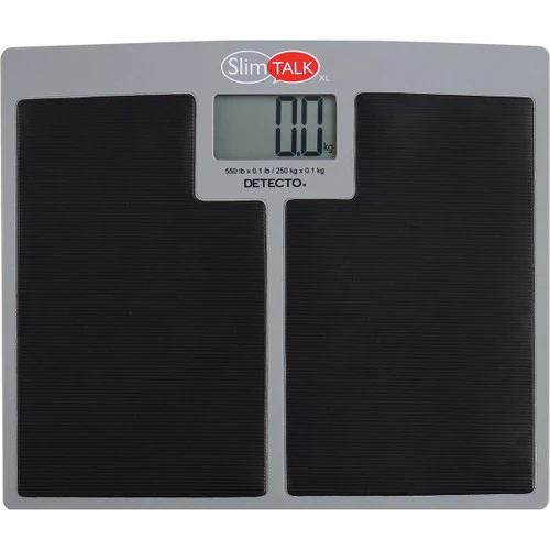 Detecto SlimTalk XL Talking Bathroom Scale, English/Spanish, 550 lb x 0.1 lb, New - Open Box