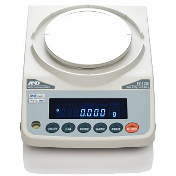 A&D, FX-1200iN, Precision Balance with External Calibration 1,220 g x 0.01 g, NTEP, Class II e=0.1g