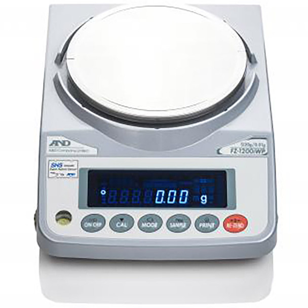A&D Weighing FZ-3000iWP Internal Cal Waterproof Toploading Balance, 3200g, 115V