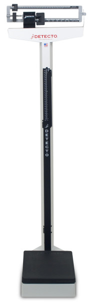 Detecto 339 Weigh Beam Eye-Level Physician Scale with Height Rod, 400 lb x 4 oz / 175 kg x 100 g Capacity