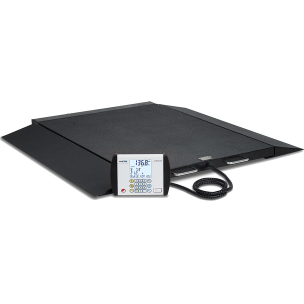 Detecto BRW1000-C-AC Portable Wheelchair Scale 1,000 lb x 0.2 lb BMI, RS232, WiFi, with AC Adapter