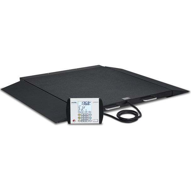Detecto 6500-AC Portable Wheelchair Scale 1,000 lb x 0.2 lb BMI, RS232, with AC Adapter