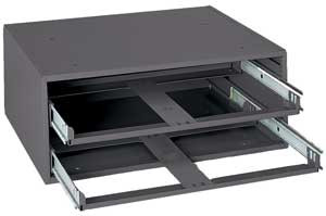 Durham 302B-15.75-95, Easy Glide Slide Rack for 2 Large Compartment Boxes