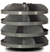 Durham 1304-95, 34" Diameter Rotabin with 4 Shelves, 2,000lbs Capacity