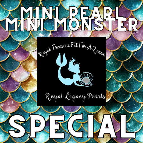 Mini Pearl Mini Monster Special: Buy 2 Mini Pearl Mini Monsters, Get a Charm ($60)