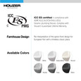 Houzer PTS-4100 Platus 30" Fireclay Apron Front Farmhouse Single Bowl Kitchen Sink with Basket Strainer & Basin Grid