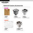 Houzer CNS-2300 Savior 23" Stainless Steel Undermount Single Bowl Kitchen Sink with Strainer & Grid Houzer CNS-2300 Savior 23" Stainless Steel Undermount Single Bowl Kitchen Sink with Strainer & Grid