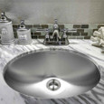 Houzer CH-1800 Opus 18" Stainless Steel Undermount Oval Bowl Bathroom Sink without Overflow