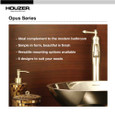 Houzer CH-1800 Opus 18" Stainless Steel Undermount Oval Bowl Bathroom Sink without Overflow