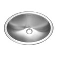 Houzer CH-1800 Opus 18" Stainless Steel Undermount Oval Bowl Bathroom Sink without Overflow