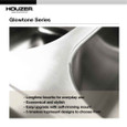Houzer 3322-8BS4 Glowtone 33" Stainless Steel Drop-in Topmount 4-hole 50/50 Double Bowl 8" Deep Kitchen Sink