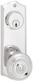 Emtek Emtek 8060 Colonial 3-5/8" C-to-C Keyed Sideplate Lockset, Passage/Single Keyed - Brass Tubular EMTEK-8060