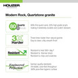 Houzer P-175 Quartztone 33" Drop-in Topmount 60/40 Double Bowl Granite Kitchen Sink