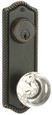 Emtek Emtek 7091 Rope 3-5/8" C-to-C Keyed Sideplate Lockset, Passage/Double Keyed - Brass Tubular EMTEK-7091