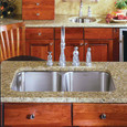 Houzer MD-3109 Medallion Classic 31" Stainless Steel Undermount 50/50 Double Bowl Kitchen Sink with Strainer & Grid