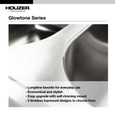 Houzer ISL-3322BS1 Glowtone 33" Stainless Steel Drop-in Topmount 1-hole 60/40 Double Bowl Kitchen Sink Strainers & Grids