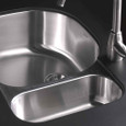 Houzer MG-3209S Medallion 32" Stainless Steel Undermount 80/20 Double Bowl Kitchen Sink with Strainers & Colander