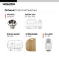 Houzer MG-3209S Medallion 32" Stainless Steel Undermount 80/20 Double Bowl Kitchen Sink with Strainers & Colander