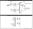 Emtek 8821 Wilshire Sideplate Lockset — installation diagram steps 4 and 5 showing how to mount outside and inside trim plates
