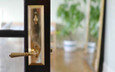 Emtek Emtek 8821 Wilshire 5-1/2" Center-to-Center Keyed Sideplate Lockset, Passage/Single Keyed - Brass Tubular EMTEK-8821