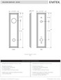 Emtek Emtek 8821 Wilshire 5-1/2" Center-to-Center Keyed Sideplate Lockset, Passage/Single Keyed - Brass Tubular EMTEK-8821