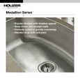 Houzer MS-2309 Medallion Classic 23" Stainless Steel Undermount 9" Deep Single Bowl Kitchen Sink with Strainer & Grid