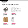 Houzer PGT-4322 Premier 41" Stainless Steel Drop-in Topmount 4-hole Triple Bowl Kitchen Sink with Strainers & Grids