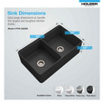 Houzer PTW-3320SD Aspire 33" Fireclay Farmhouse Apron Front 50/50 Double Bowl Workstation Sink with Accessories Houzer PTW-3320SD Aspire 33" Fireclay Farmhouse Apron Front 50/50 Double Bowl Workstation Sink with Accessories