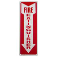 Dolans Fire Extinguisher Arrow, 4" x 12", Rigid Plastic