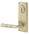 Rectangular 3-5/8" C-to-C Keyed Sideplate with Montrose Lever in Tumbled White Bronze Finish