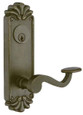 Emtek Emtek 6020 Tuscany #16 3-5/8" C-to-C Keyed Sideplate Lockset, Passage/Single Keyed - Lost Wax Cast Bronze Tubular EMTEK-6020