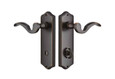 Emtek Emtek 8022 Colonial Plate 3-3/8" CTC - Sideplate Lockset - Brass Thumbturn Privacy Non-Keyed Style EMTEK-8022