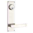 Emtek 8214 Modern 5-1/2" Keyed Sideplate Lockset, Passage/Double Keyed - Brass Tubular