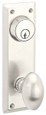 Emtek Emtek 8081 Quincy 3-5/8" C-to-C Keyed Sideplate Lockset, Passage/Double Keyed - Brass Tubular EMTEK-8081