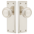 Emtek 8204 Quincy 7-1/8" Non-Keyed Sideplate Lockset, Privacy - Brass Tubular