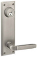 Emtek Emtek 8981 Quincy 5-1/2" Center-to-Center Keyed Sideplate Lockset, Passage/Double Keyed - Brass Tubular EMTEK-8981
