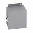 B-Line Eaton series JIC panel enclosure, 16" height, 6" length, 14" width,  12, Hinged cover, 12CHC enclosure, Wall mount, Small single door, External