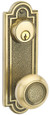 Emtek 8071 Belmont 3-5/8" C-to-C Keyed Sideplate Lockset, Passage/Double Keyed - Brass Tubular