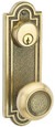 Emtek Emtek 8071 Belmont 3-5/8" C-to-C Keyed Sideplate Lockset, Passage/Double Keyed - Brass Tubular EMTEK-8071